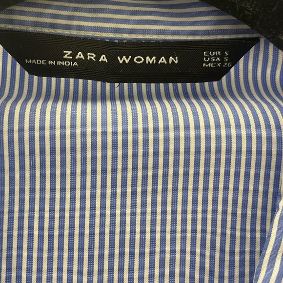 ZARA Striped Shirt With Tassels and Embroidery - Picture 6 of 12